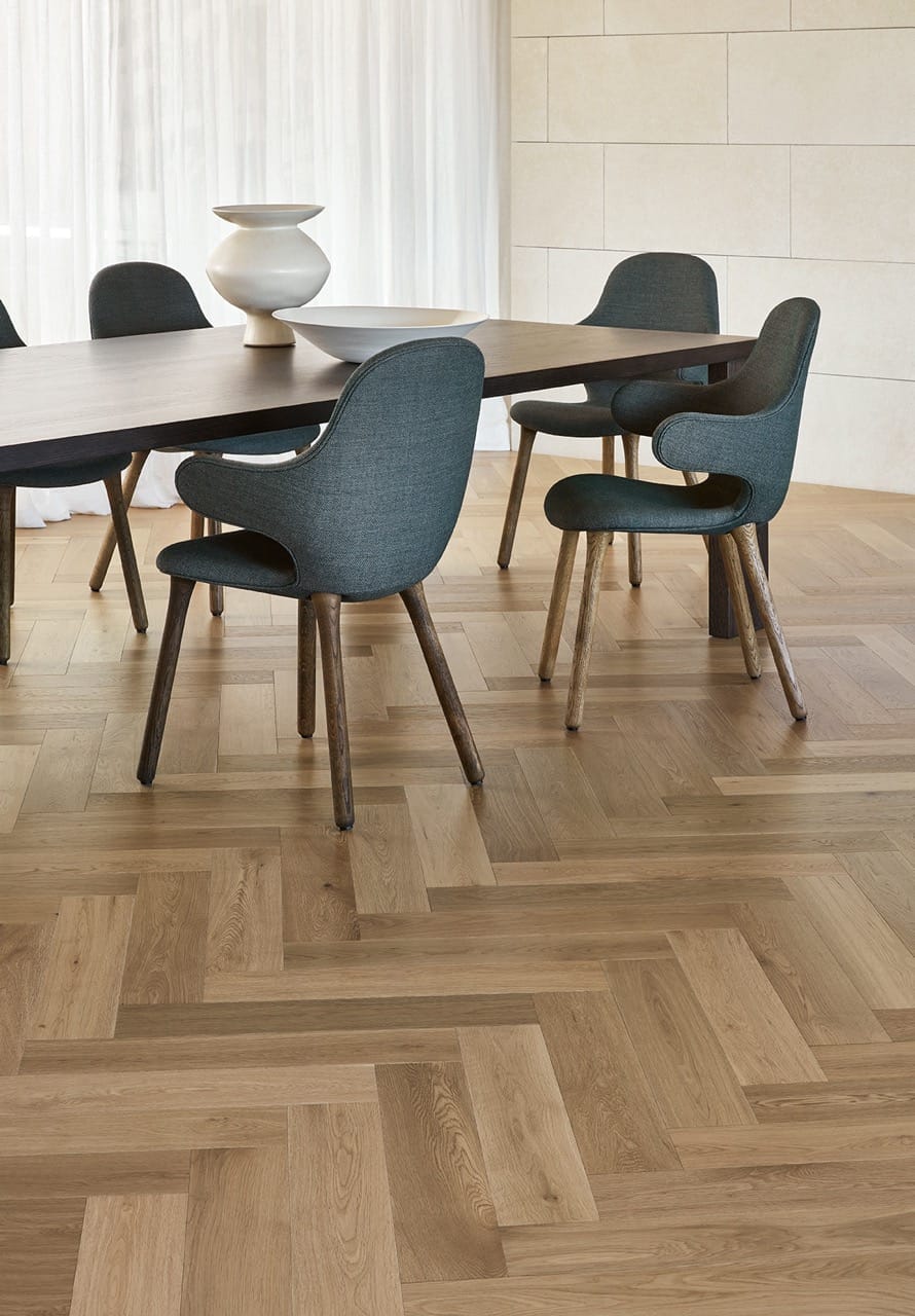 De Marque Oak Parquetry Herringbone Latte